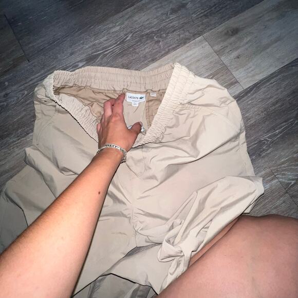 Lacoste Tan Khaki Straight Jeans Size Medium Adjustable - Picture 6 of 7